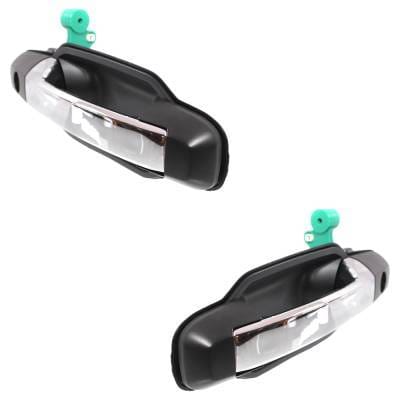 Front Left And Right Exterior Door Handle Compatible With 2003-2009 Kia Sorento Chrome Lever With thumbnail 3