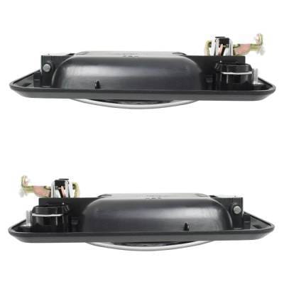 Front Left And Right Exterior Door Handle Compatible With 2003-2009 Hummer H2 Chrome Lever With thumbnail 7