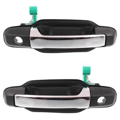 Front Driver And Passenger Side Exterior Door Handle Compatible With 2003-2009 Kia Sorento Chrome