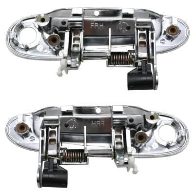 Front Left And Right Exterior Door Handle Compatible With 2000-2005 Toyota Echo Chrome With Key Hole thumbnail 7