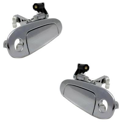 Front Driver And Passenger Side Exterior Door Handle Compatible With 2000-2005 Toyota Echo Chrome thumbnail 5