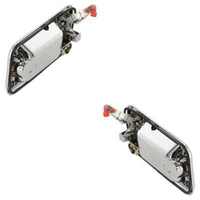 Front Driver And Passenger Side Exterior Door Handle Compatible With 2003-2009 Hummer H2 Chrome With thumbnail 7
