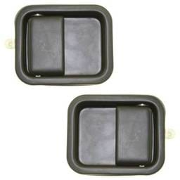 Front Driver And Passenger Side Exterior Door Handle Compatible With 1987-2006 Jeep Wrangler Smooth