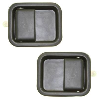Front Driver And Passenger Side Exterior Door Handle Compatible With 1987-2006 Jeep Wrangler Smooth