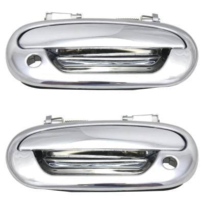 Front Driver And Passenger Side Exterior Door Handle Compatible With 1997-2004 Ford Expedition Ford