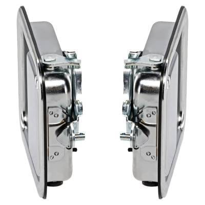 Front Driver And Passenger Side Exterior Door Handle Compatible With 1987-2006 Jeep Wrangler Chrome thumbnail 5