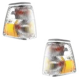 New Pair Of Corner Light Compatible With Volvo 244 Dl 4 Cyl 2.3L 240 Base 4 Cyl 2.3L 1986-1993 By