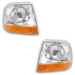 New Pair Of Corner Light Compatible With Ford F-150 Xlt 8 Cyl 5.4L F-250 Xlt 8 Cyl 4.6L 1997-2004 By