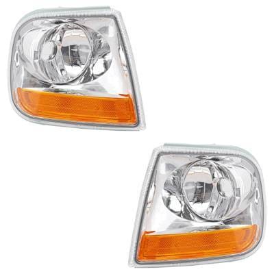 New Pair Of Corner Light Compatible With Ford F-150 Lariat 8 Cyl 4.6L F-250 Lariat 8 Cyl 4.6L
