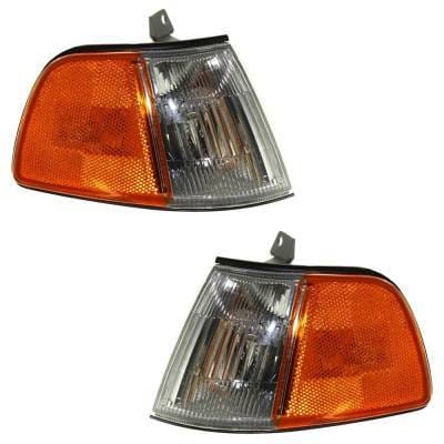 New Pair Of Corner Light Compatible With Honda Civic Cx Civic Base 1990-1991 By Ho2551104 Ho2550104
