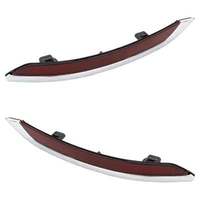 New Rear Left And Rear Right Bumper Reflector Compatible With Acura Tlx Base 4 Cyl 2.4L Tlx Sh-Awd 6