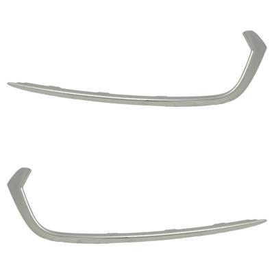 New Pair Of Grille Trim Compatible With Acura Tlx Sh-Awd 6 Cyl 3.5L Tlx Base 6 Cyl 3.5L 2018-2020 By