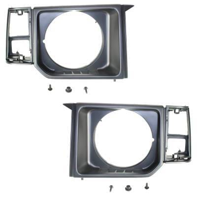 New Pair Of Headlight Door Compatible With Dodge Mitsubishi Montero Ls 6 Cyl 3.0L Montero Sp 6 Cyl