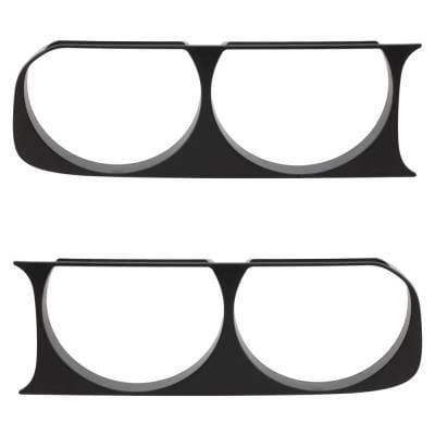 New Pair Of Headlight Bezel Compatible With Dodge Challenger Rallye Redline 6 Cyl 3.6L Challenger