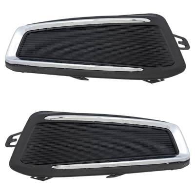 New Front Left And Front Right Fog Light Cover Compatible With Volkswagen Tiguan Se R-Line Black