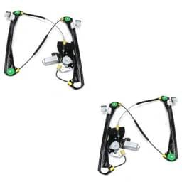 Front Left And Front Right Window Regulator Compatible With Jaguar S-Type Base 6 Cyl 3.0L S-Type