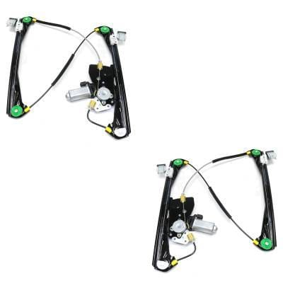 Front Left And Front Right Window Regulator Compatible With Jaguar S-Type Base 8 Cyl 4.0L S-Type