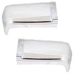 New Rear Left And Rear Right Bumper End Compatible With Chevrolet Gmc Silverado 1500 Wt 6 Cyl 4.3L
