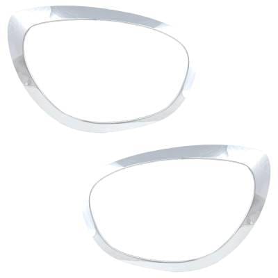 New Pair Of Headlight Bezel Compatible With Mini Cooper Countryman S 4 Cyl 2.0L Cooper Countryman S thumbnail 5
