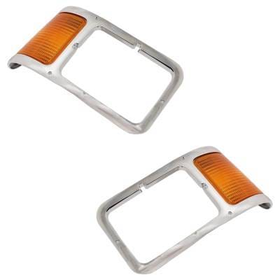 Chrome Headlight Bezel Set With Parking Lights Compatible With 2000-2015 Ford F-650 F-750 Left Right thumbnail 5
