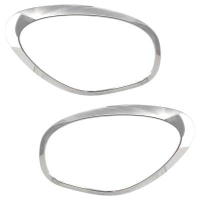 New Pair Of Headlight Bezel Compatible With Mini Cooper Countryman Base Cooper Paceman S All4