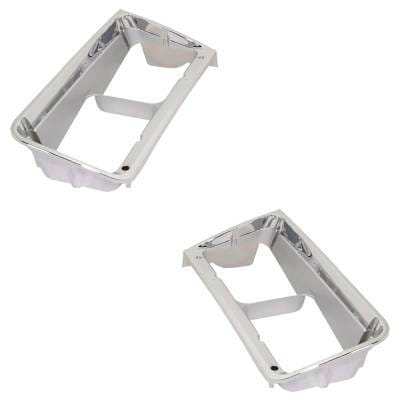 New Pair Of Headlight Bezel Compatible With Freightliner Fld120 Fld12084s 6 Cyl 15.8L Fld120 thumbnail 3