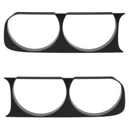 New Pair Of Headlight Bezel Compatible With Dodge Challenger Srt8 8 Cyl 6.4L Challenger Sxt 6 Cyl