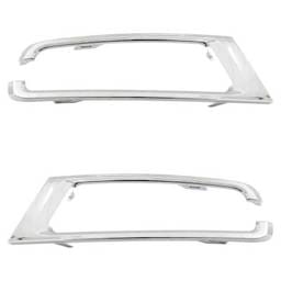 New Pair Of Headlight Bezel Compatible With Ford Expedition King Ranch 6 Cyl 3.5L Expedition Limited