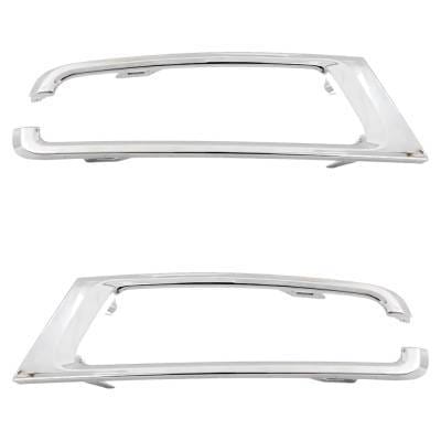 New Pair Of Headlight Bezel Compatible With Ford Expedition King Ranch 6 Cyl 3.5L Expedition Limited