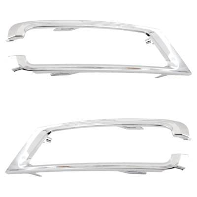 New Pair Of Headlight Bezel Compatible With Ford Expedition King Ranch 6 Cyl 3.5L Expedition Limited thumbnail 3