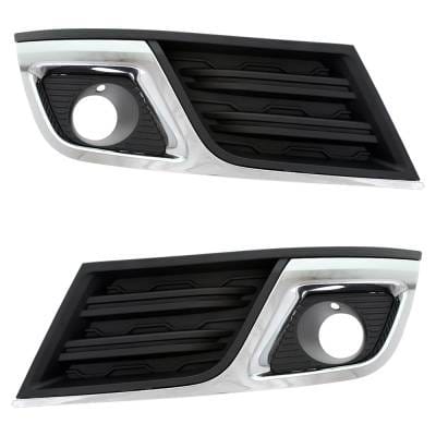 Front Left And Front Right Fog Light Trim Compatible With Chevrolet Traverse Lt 2013-2017 Gm1038148