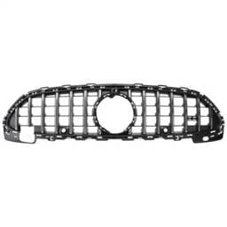 New Chrome Shell Grille Assembly Compatible With Mercedes Benz C43 Amg 4Matic 6 Cyl 3.0L C43 Amg