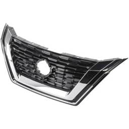 New Black Shell Grille Assembly Compatible With Nissan Rogue Sl 4 Cyl 2.5L Rogue Platinum 4 Cyl 2.5L