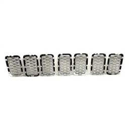 New Chrome Grille Assembly Compatible With Jeep Grand Cherokee Overland 6 Cyl 3.6L Grand Cherokee