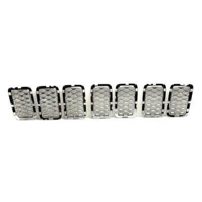 New Chrome Grille Assembly Compatible With Jeep Grand Cherokee Overland 6 Cyl 3.6L Grand Cherokee