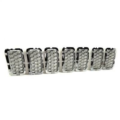 New Chrome Grille Assembly Compatible With Jeep Grand Cherokee Overland 6 Cyl 3.6L Grand Cherokee thumbnail 3