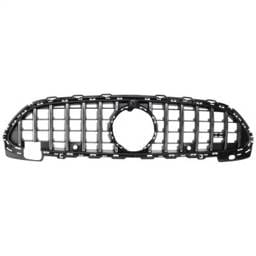 New Chrome Shell Grille Assembly Compatible With Mercedes Benz C43 Amg 4Matic 6 Cyl 3.0L C43 Amg