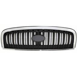 New Chrome/Painted Black Grille Assembly Compatible With Hyundai Sonata Base 4 Cyl 2.4L Sonata Gls 6