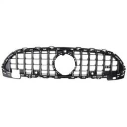 New Chrome Shell Grille Assembly Compatible With Mercedes Benz C43 Amg 4Matic 6 Cyl 3.0L C43 Amg