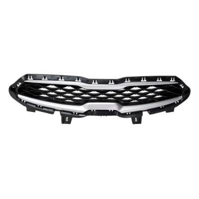 New Chrome Shell Grille Assembly Compatible With Kia Forte Ex 4 Cyl 2.0L Forte S 4 Cyl 2.0L