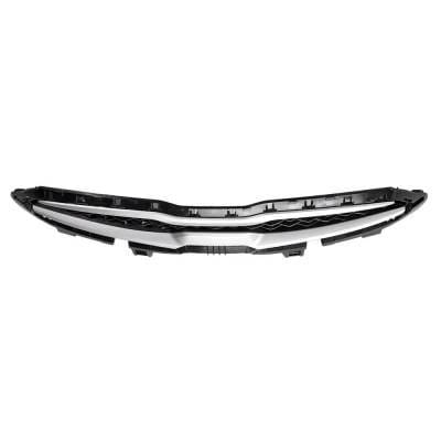 New Chrome Shell Grille Assembly Compatible With Kia Forte Ex 4 Cyl 2.0L Forte S 4 Cyl 2.0L thumbnail 7