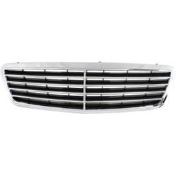 New Chrome Shell Grille Assembly Compatible With Mercedes Benz C240 4Matic 6 Cyl 2.6L C320 4Matic 6