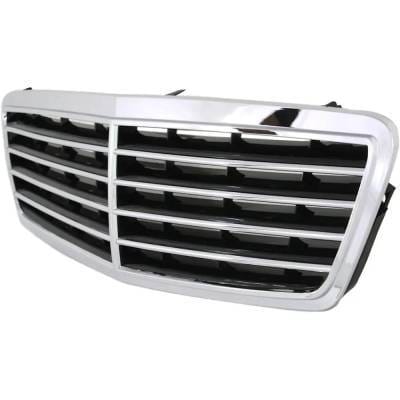 New Chrome Shell Grille Assembly Compatible With Mercedes Benz C320 4Matic 6 Cyl 3.2L C230 Sport 6 thumbnail 3