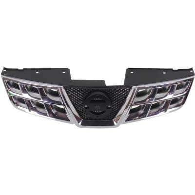 New Chrome Shell Grille Assembly Compatible With Nissan Rogue Sv 4 Cyl 2.5L Rogue S 4 Cyl 2.5L Rogue