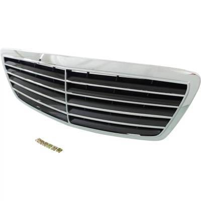 New Chrome Shell Grille Assembly Compatible With Mercedes Benz S55 Amg Kompressor 8 Cyl 5.5L S430 thumbnail 3