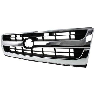 New Chrome Shell Grille Assembly Compatible With Toyota Tacoma Base 6 Cyl 3.4L Tacoma Base 4 Cyl thumbnail 3