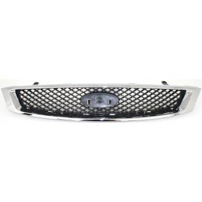 New Chrome Shell Grille Assembly Compatible With Ford Focus Zxw 4 Cyl 2.0L Focus Zx4 4 Cyl 2.0L