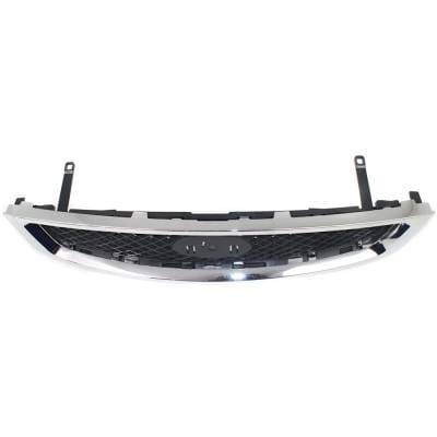 New Chrome Shell Grille Assembly Compatible With Ford Focus Zxw 4 Cyl 2.0L Focus St 4 Cyl 2.3L Focus thumbnail 11