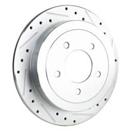 New Cross-Drilled Brake Disc Compatible With Ford Lincoln Expedition Xlt 8 Cyl 4.6L Navigator Base 8
