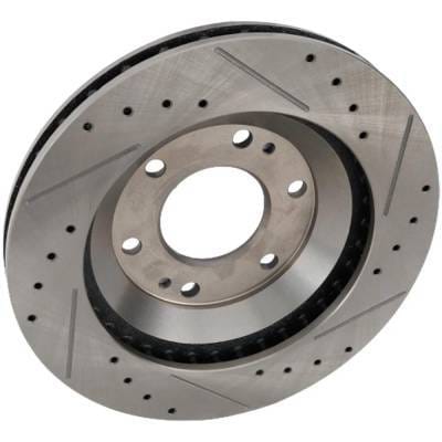 New Cross-Drilled Brake Disc Compatible With Buick Chevrolet Gmc Envoy Sle 6 Cyl 4.2L Trailblazer thumbnail 3
